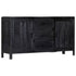 Rustika Rowe -  Sideboard Black 147x40x80 cm Solid Mango Wood
